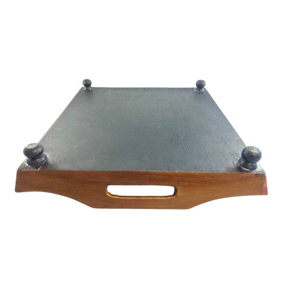 Vintage Robert M. Weiss Reverse Painted Grape Clusters Wooden Serving Tray 12x12 - Picture 9 of 13